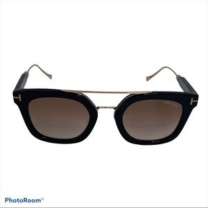 NEW! Tom Ford Unisex Alex Black Square Sunglasses